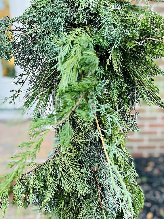 Fresh cedar garland